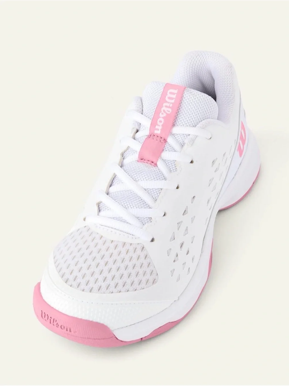NWT Wilson Kids Tennis Shoes White Pink   NEW
